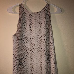 Snake Pattern Elegant Sleeveless Shirt